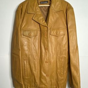 Steve Madden Brown 100% Genuine Leather Jacket